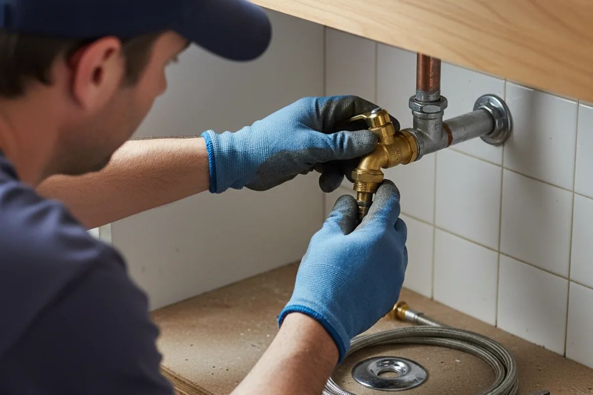 Shutoff valve and fitting work during Emergency Plumbing in Holtsville
